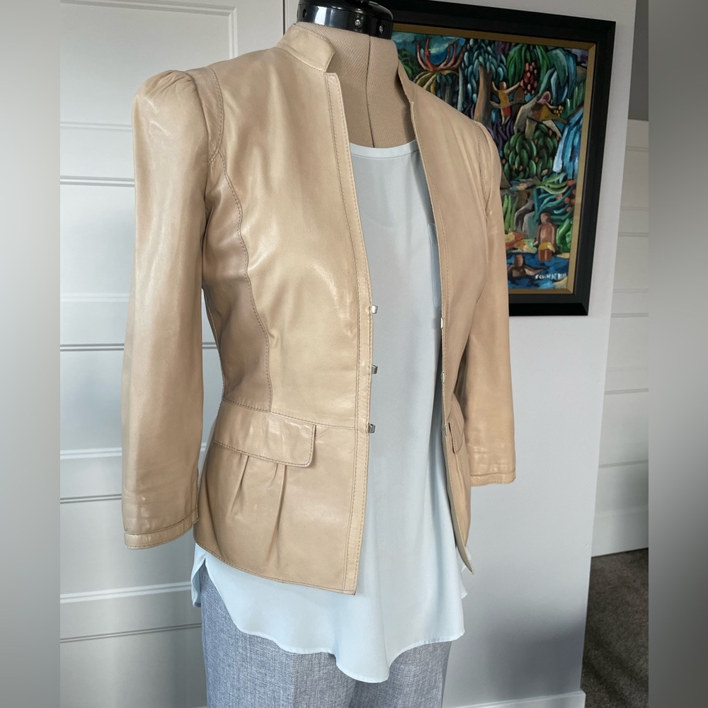 Hugo boss Italian leather timeless jacket